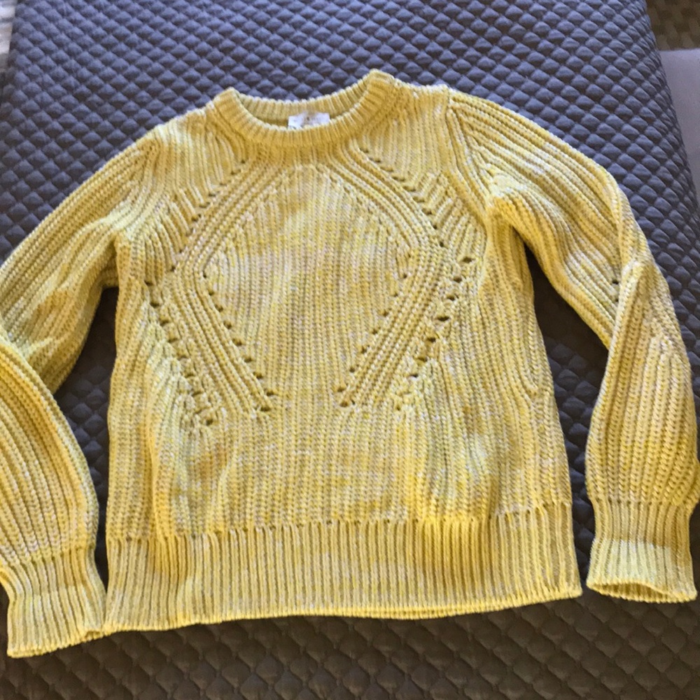 Lucky Brand Yellow crewneck cotton sweater
